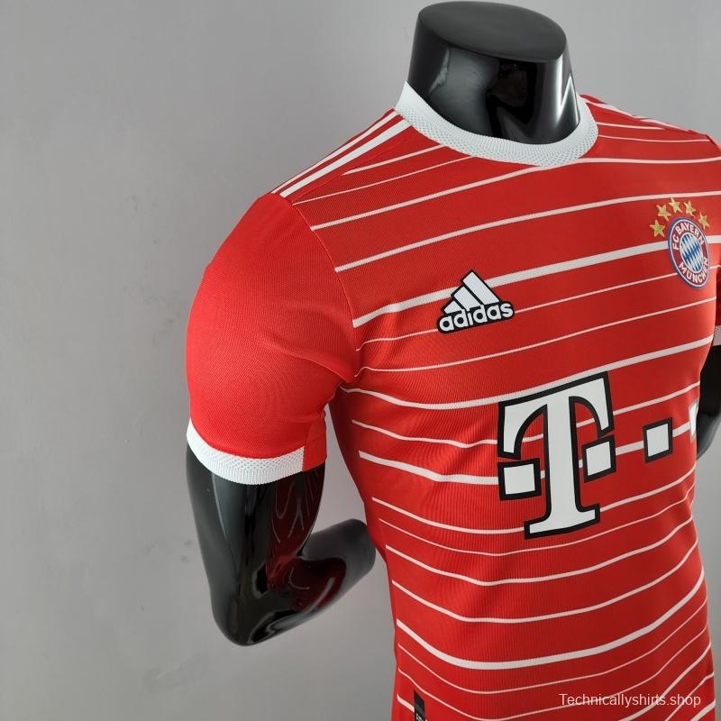 Player Version 22/23 Bayern Munich Home Soccer Jersey