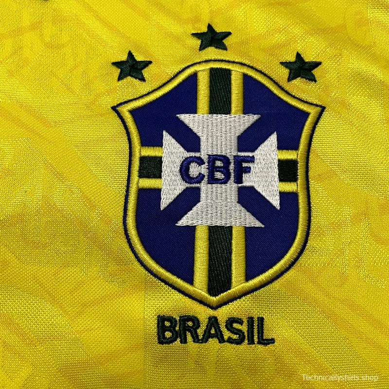 Retro 91/93 Brazil Home Soccer Jersey