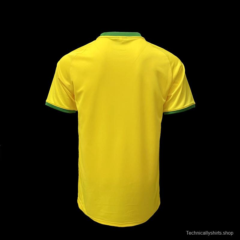 Retro 1970 Brazil Home Soccer Jersey