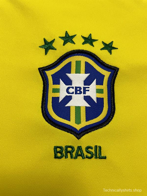 Retro 1998 Brazil Home Soccer Jersey