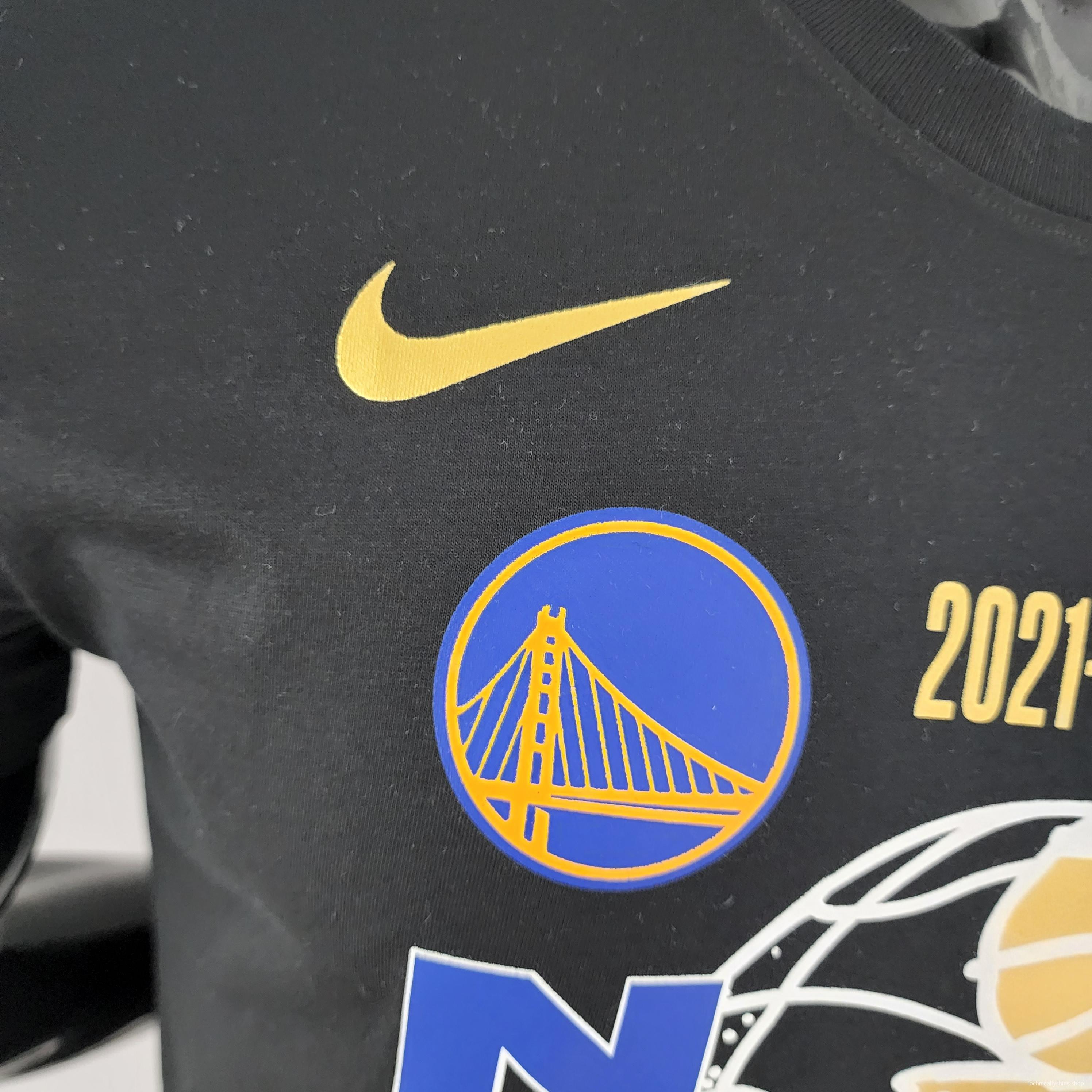 NBA Golden State Warriors Championships Black T-shirts #K000182