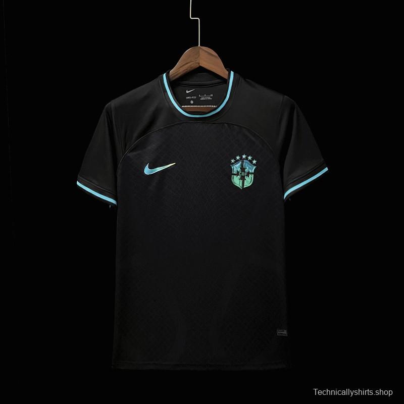 2022 Brazil Black Concept Black Jersey