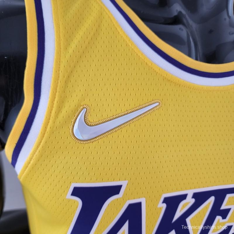 75th Anniversary IRVING #2 Los Angeles Lakers Yellow NBA Jersey