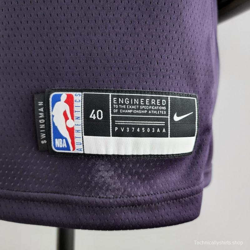 Minnesota Timberwolves RUSSELL#0 Black And Purple NBA Jersey