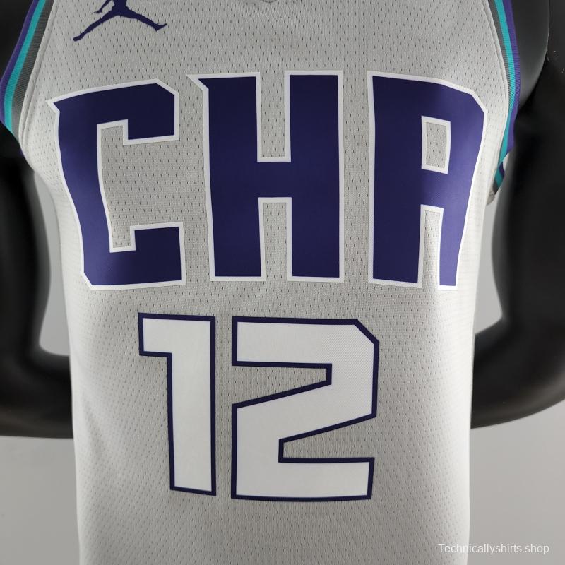 2019 NBA Oubre Jr. #12 Charlotte Hornets Grey Jersey