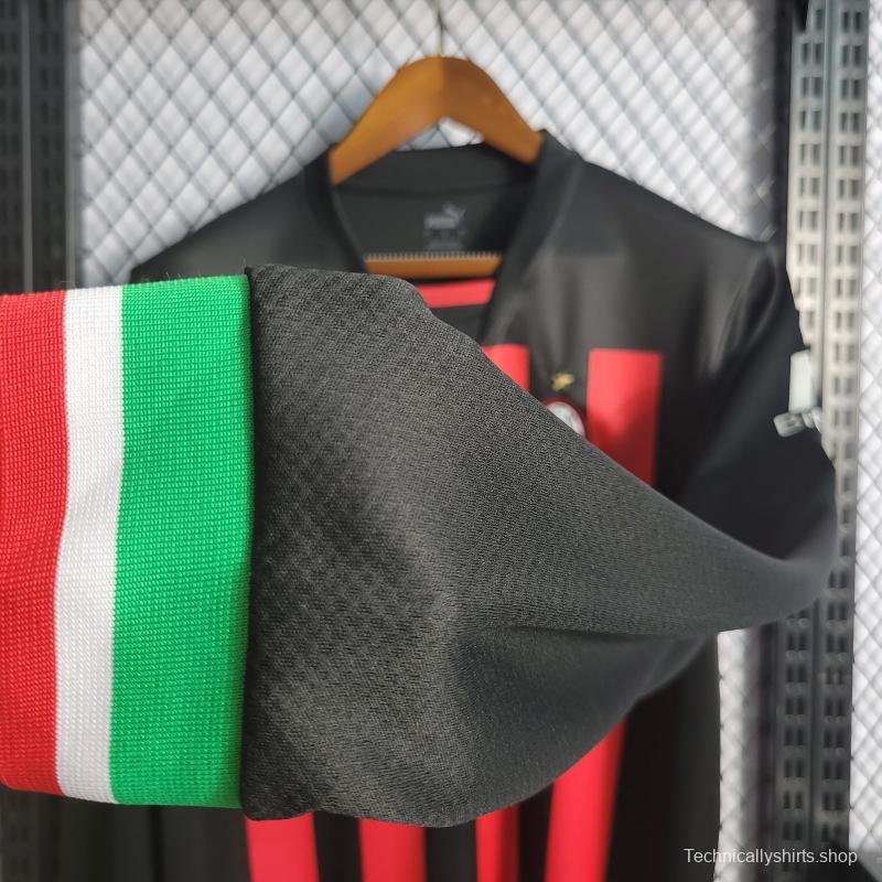 22/23 Long Sleeve AC Milan Home Soccer Jersey