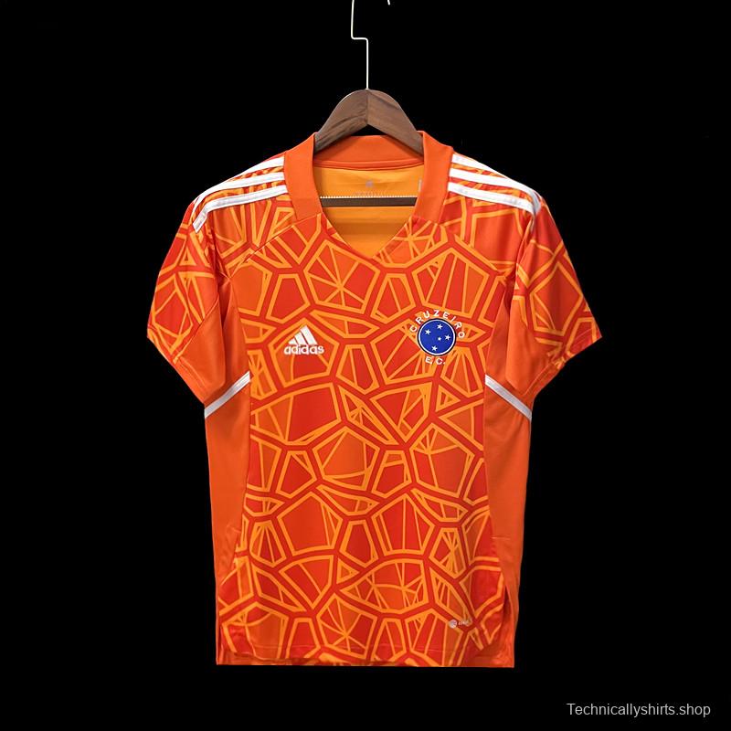 22/23 Cruzeiro Goalkeeper Orange Jersey