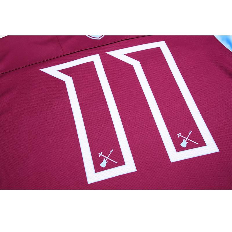 Retro 22/23 Iron Maiden X West Ham Wine/Blue Jersey With Number 11