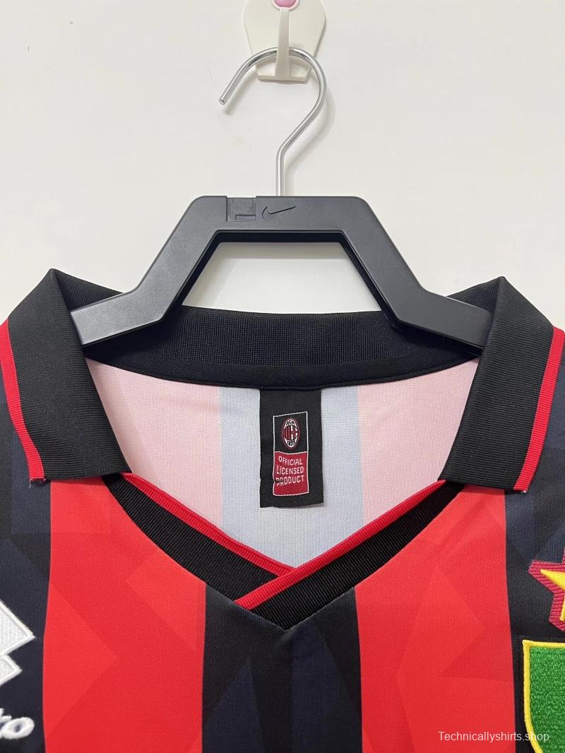 Retro 93/94 AC Milan Home Soccer Jersey