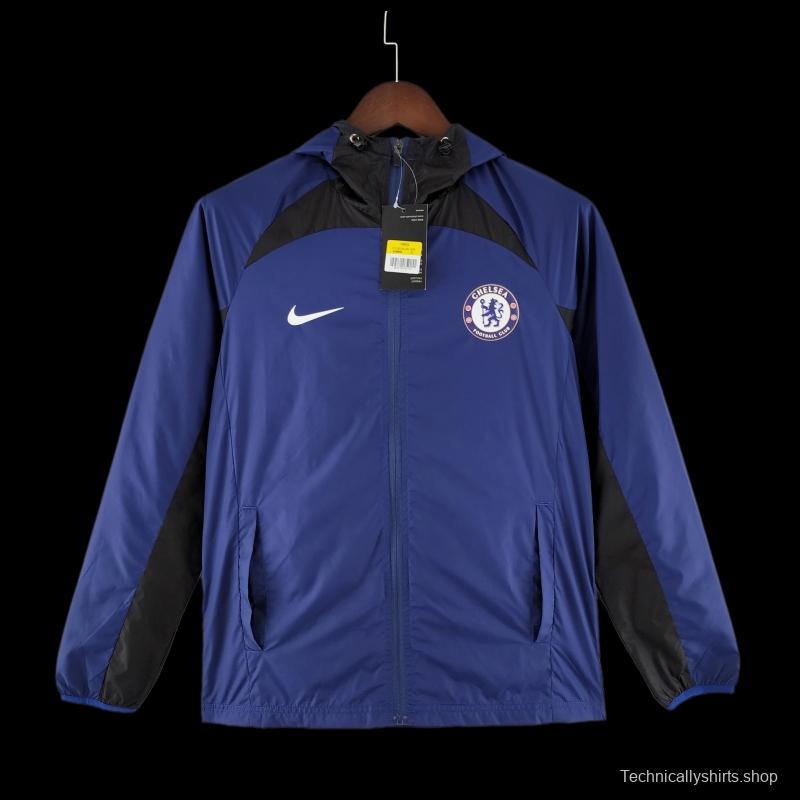 22/23 Chelsea Windbreaker Blue & Black