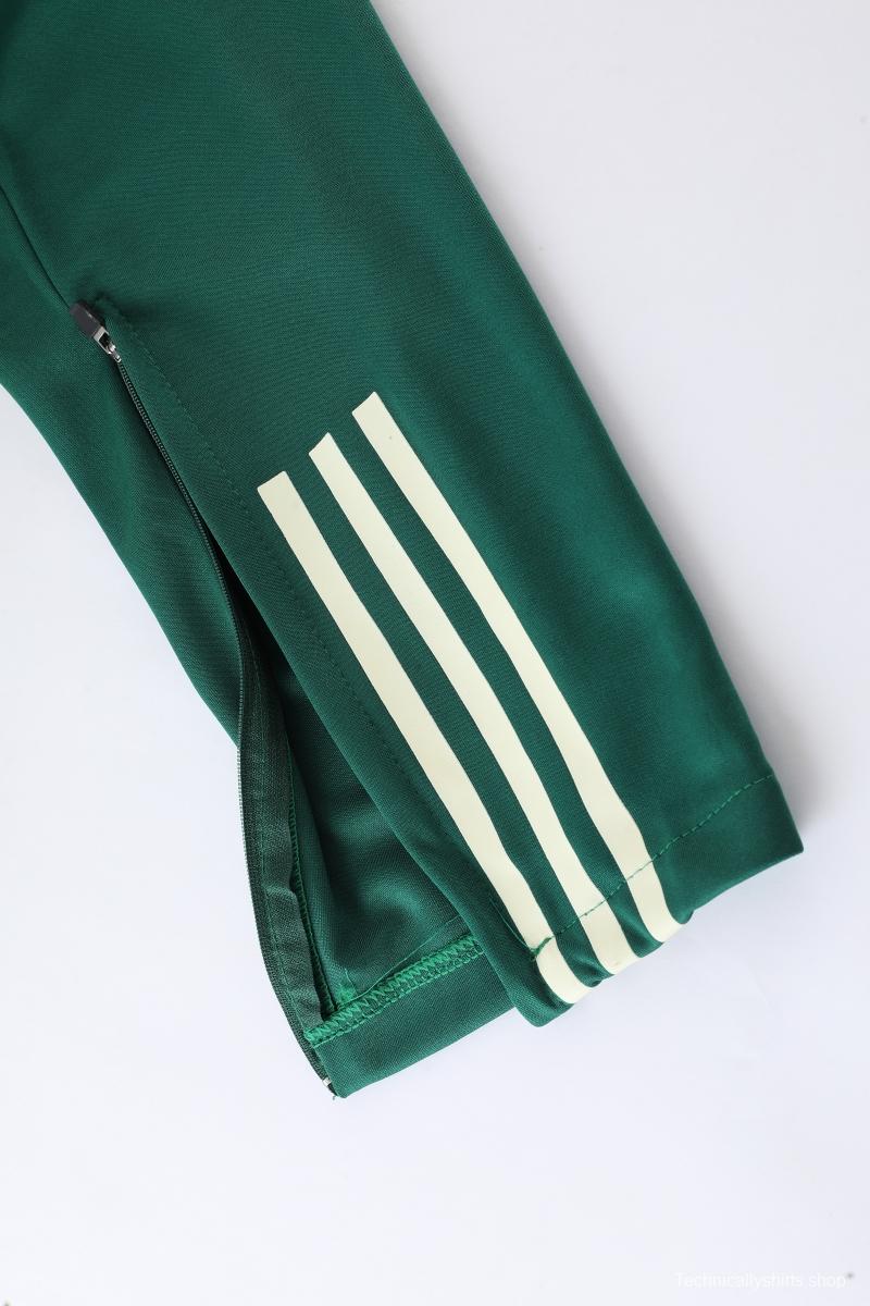 2022 Mexico White/Green Full Zipper Tracksuit