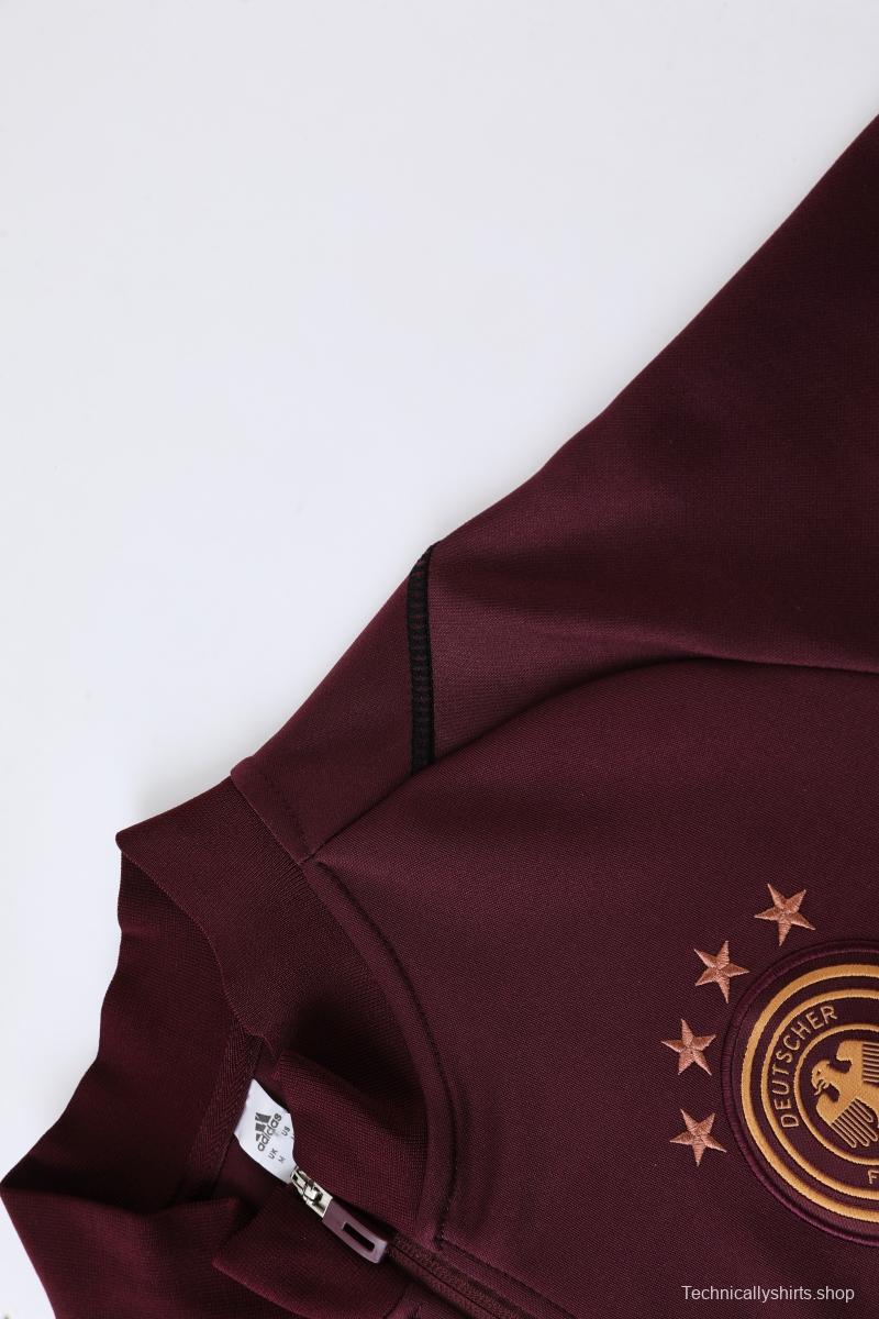 2022 Germany Wine Full Zipper Tracksuit