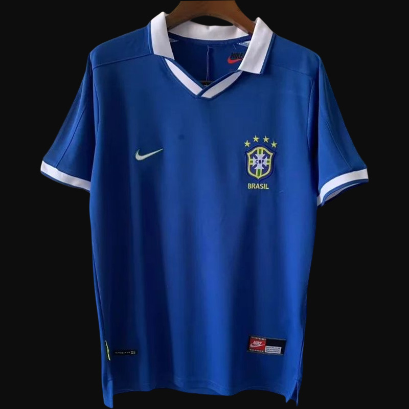 Retro 1970 Brazil Away Blue Jersey