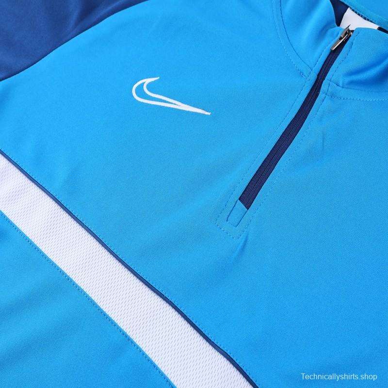 2023 NIKE Blue Half Zipper Jacket +Pants