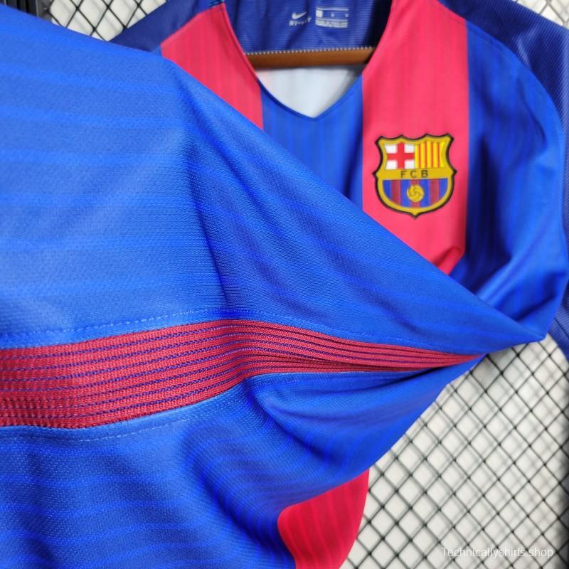 Retro 16-17 Barcelona Home Soccer Jersey