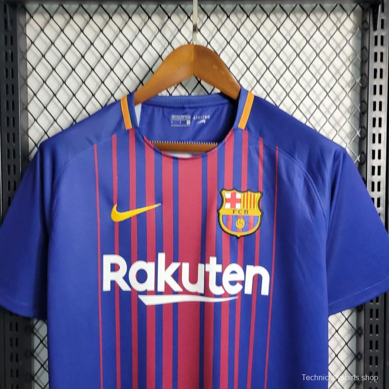 Retro 17-18 Barcelona Home Soccer Jersey