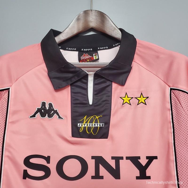 Retro 97/98 Juventus Away Pink Long Sleeve Jersey