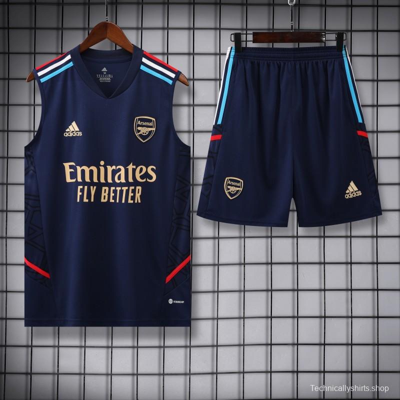 23-24 Arsenal Navy Vest Jersey+Shorts