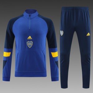 23/24 Boca Juniors Blue Black Half Zipper Hoodie Jacket +Pants