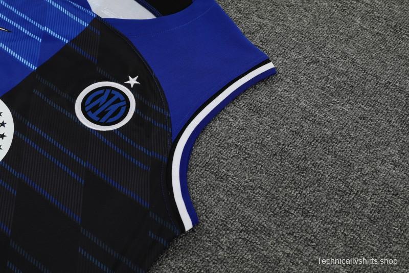 23/24 Inter Milan Blue Vest Jeresy+Shorts