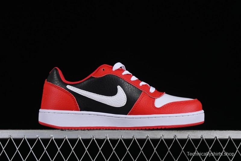 Nike Ebernon Low Premium Black White Low-Top Versatile Breathable Casual Sneakers - AQ1774-101