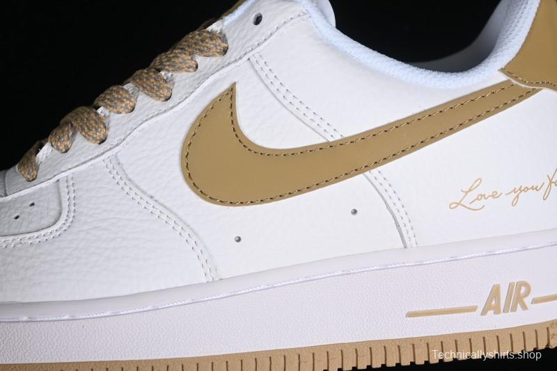 Nike Nocta x Nike Air Force 1 '07 Low "Certified Lover Boy" Khaki Classic Low-Top Casual Sneakers - LO1718-051