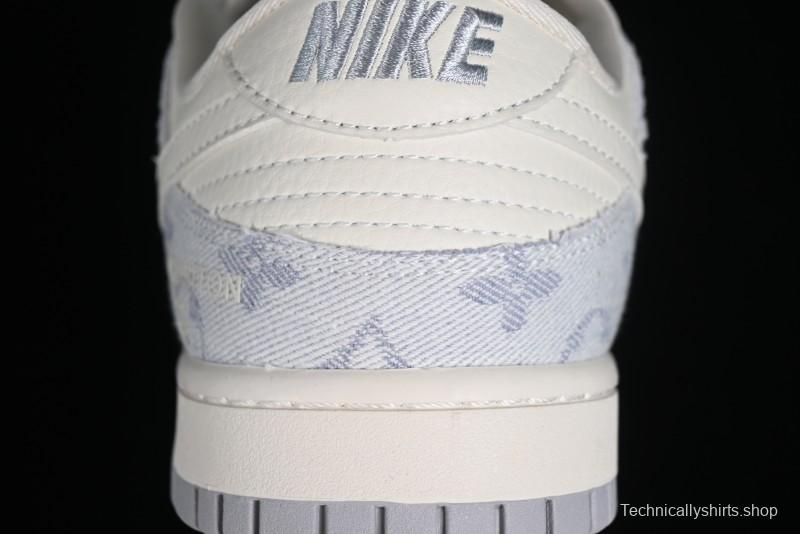 Nike SB Dunk Low LV Collaboration - Tie-Dye Denim Glow in the Dark Anniversary Custom Low-Top Casual Sneakers - FC1688-192