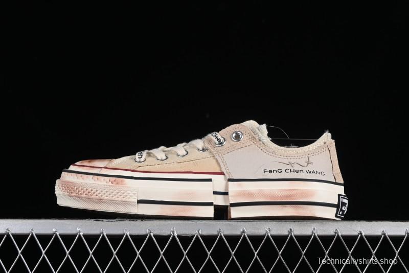 Feng Chen Wang Converse Chuck 70 Low 2-in-1 Deconstructed Canvas Sneakers - A07718C