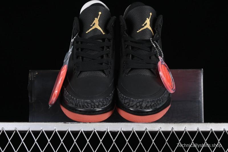 Nike Air Jordan 3 Retro "Rio" Collaboration Sneakers with Gradient Heel and J Balvin Logo - FN0344-001