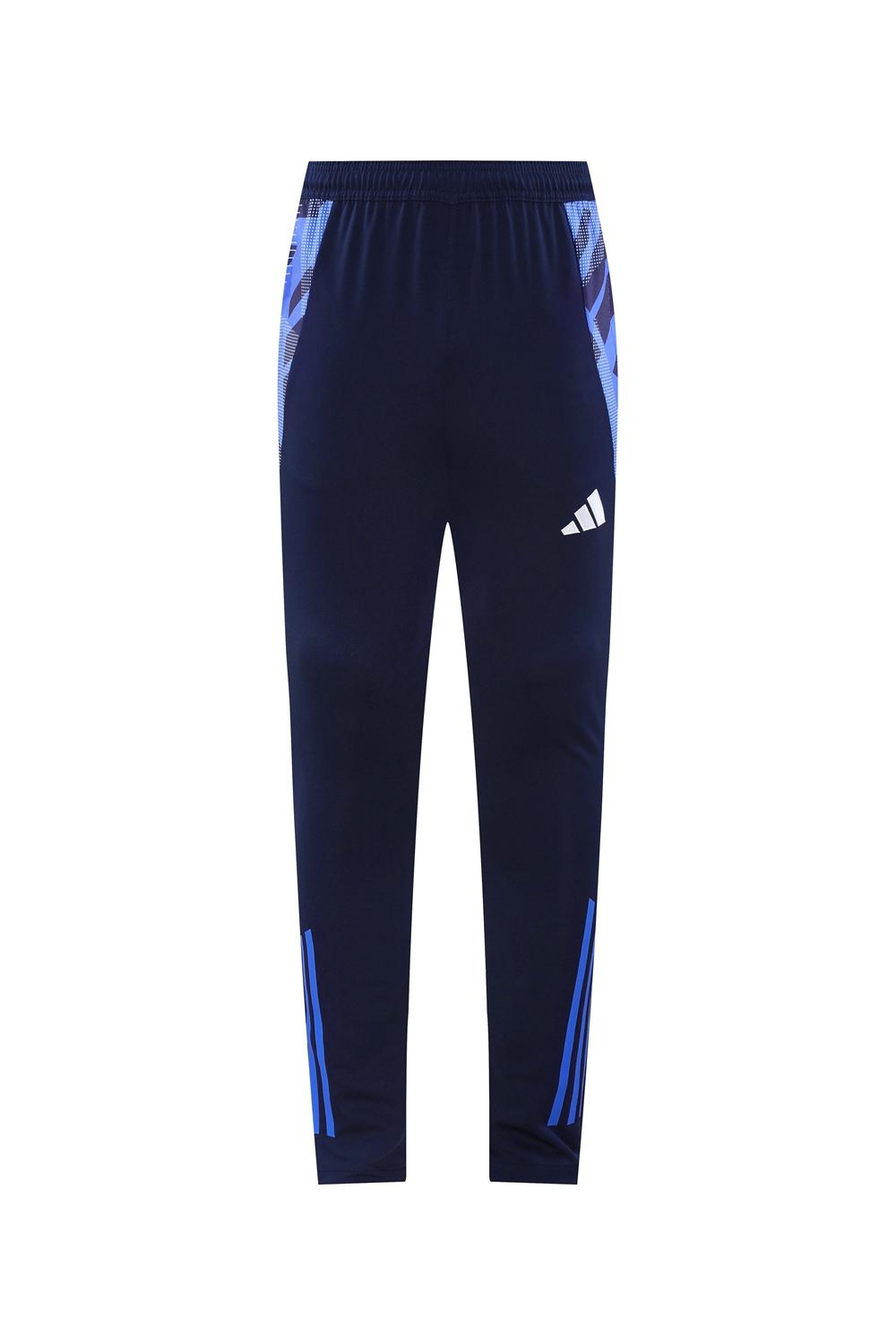 2024 Adidas Blue Half Zipper Jacket +Long Pants