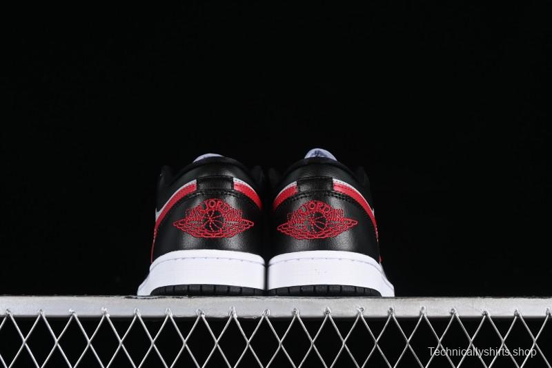 Nike Air Jordan 1 Low AJ1 Black Grey Red Hook Low-Top Culture Basketball Shoes - DC0774-062