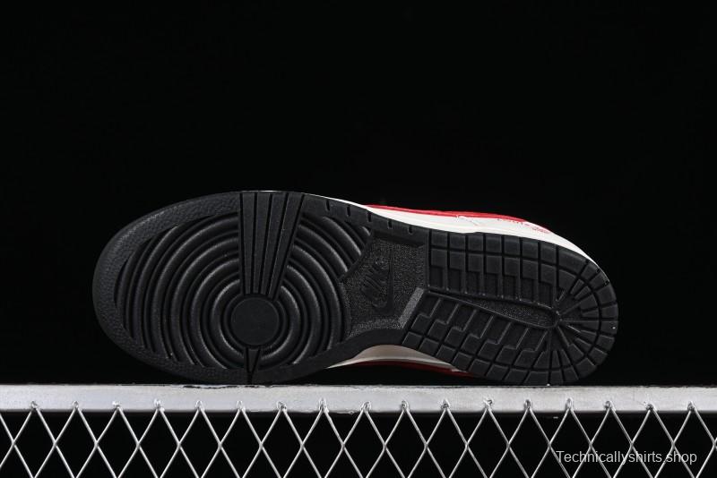 Nike SB Dunk Low LV Collaboration - Beige Black Red Glow in the Dark Anniversary High-End Custom Low-Top Casual Skate Shoes - JH8035-931