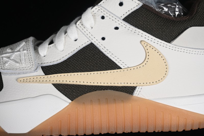 Nike Travis Scott x Jordan Cut The Check AJ1 Basketball Shoes with Velcro Design - FZ8117-100
