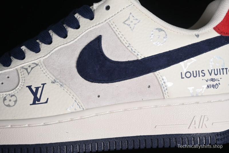 Nike Air Force 1 '07 Low LV Collaboration - Off White Navy Blue Casual Shoes CV1724-111