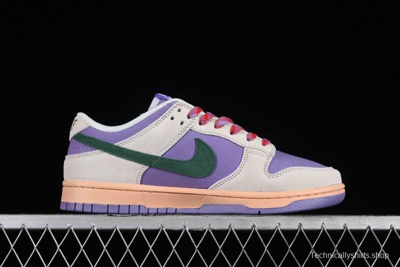 Nike SB Dunk Low Casual Skateboarding Shoes in Purple with Black Swoosh - HF5030-030