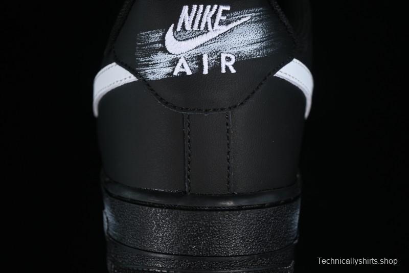 Nike Air Force 1 '07 Low Classic Black White Swoosh Casual Sneakers - FZ0627-010