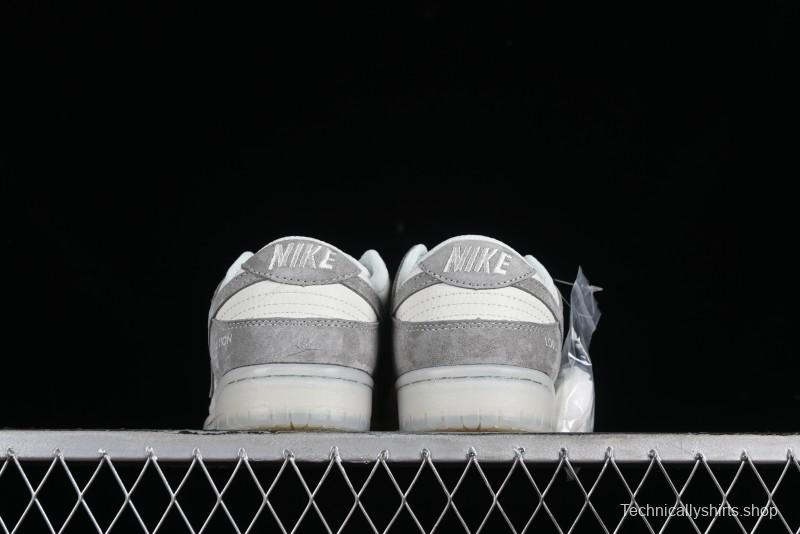 Nike SB Dunk Low LV Collaboration - Beige Grey Crystal Sole Night Light Anniversary High-End Custom Low-Top Casual Sneakers - CR8033-503