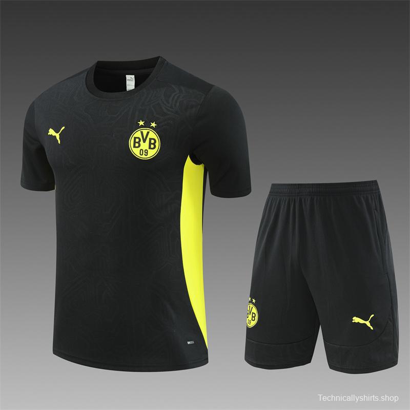 24/25 Borussia Dortmund Black Short Sleeve Jersey+Shorts