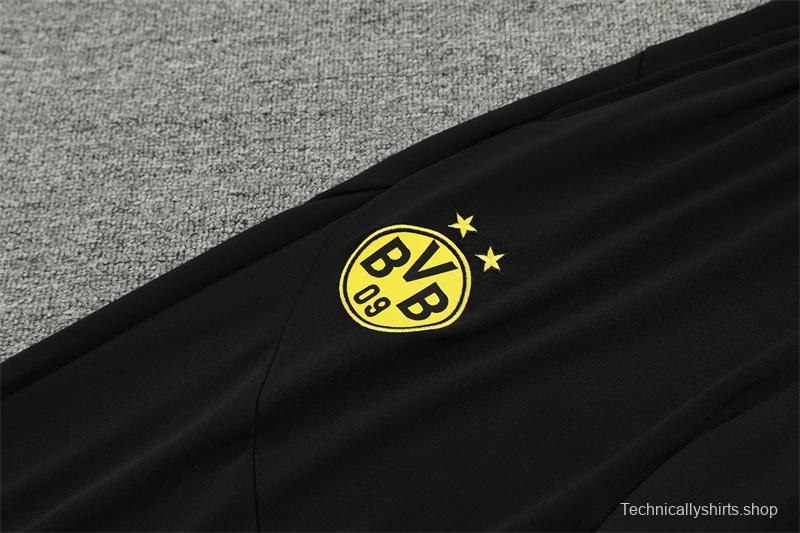 24/25 Borussia Dortmund Black Half Zipper Jacket+Long Pants