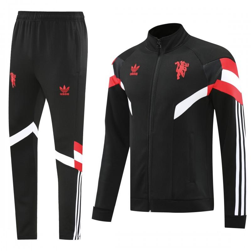 24/25 Manchester United Black Full Zipper Jacket +Long Pants