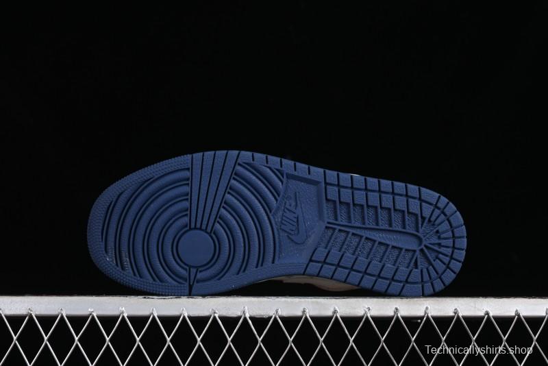 Nike Air Jordan 1 Low LV Collaboration - Light Blue Retro Casual Sneakers - SJ9950-003