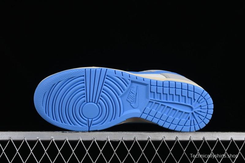 Nike Dunk Low SB "Athletic Department" Grey Blue Leather Skateboarding Shoes - FN7488-133