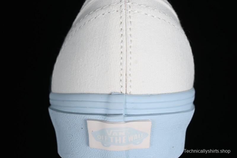 Vans Authentic White Blue Canvas Skate Shoes - VN0009PVEAK