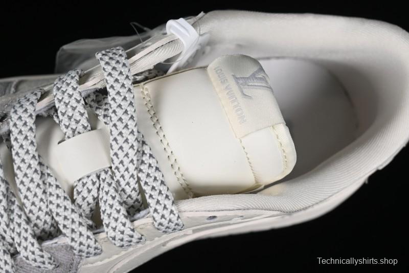 Nike Travis Scott x Fragment Design x Jordan Air Jordan 1 Low OG SP AJ1 LV Grey Denim Culture Casual Sneakers - LJ5188-004