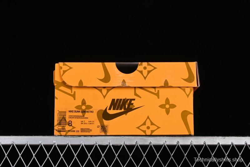 Nike SB Dunk Low LV Collaboration - Chocolate Anniversary High-End Custom Low-Top Casual Skate Shoes - FC1688-133