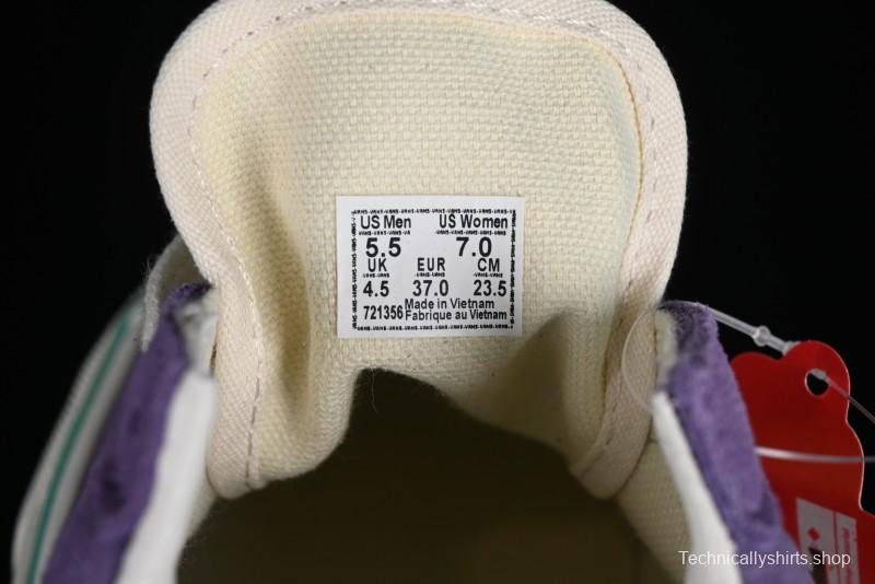 Vans Style 36 Low-Top Skate Shoes with Purple Embroidery - VN000CRPGRN