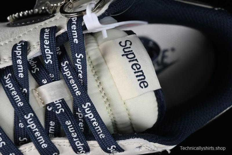 Nike SB Dunk Low Supreme Collaboration - Dark Blue Canvas Anniversary High-End Custom Low-Top Casual Skate Shoes - BB6698-511