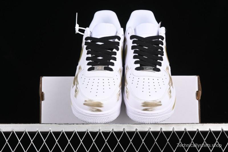 Nike Air Force 1 '07 Low Casual Sneakers with Anime-Inspired Hand-Painted Design and Triple Swoosh Shadow - CW2288-111