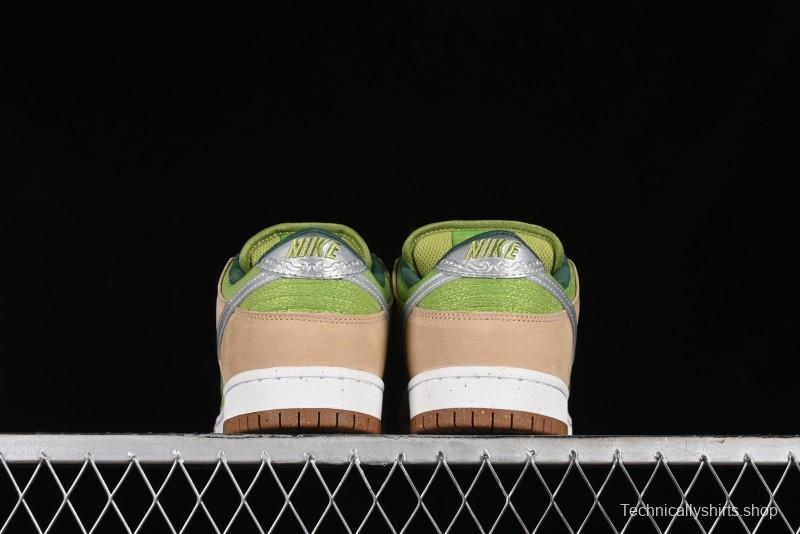 Nike SB Dunk Low Casual Skate Shoes with Escargot-Inspired Vanilla Garlic Butter Colorway - FQ7585-200