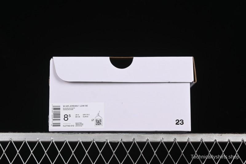 Nike Air Jordan 1 Low "Black Croc" Casual Sneakers - HJ7743-010